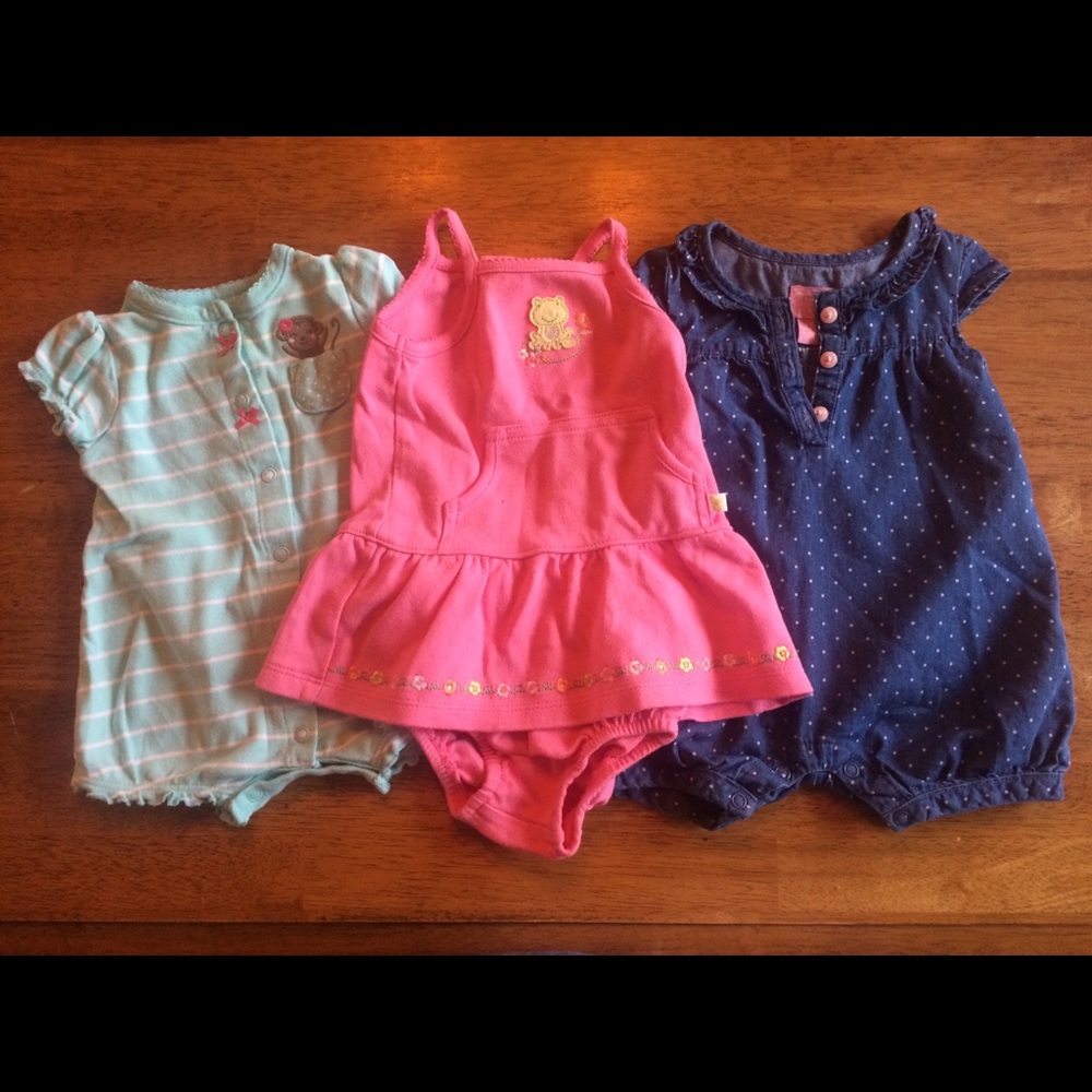 Three 3m girls rompers